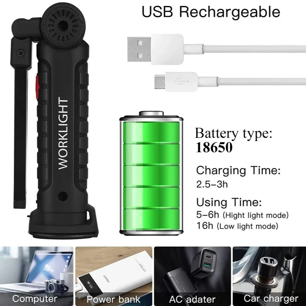 Portable COB LED Flashlight US - огляд і ціна Outdoor Adventurer
