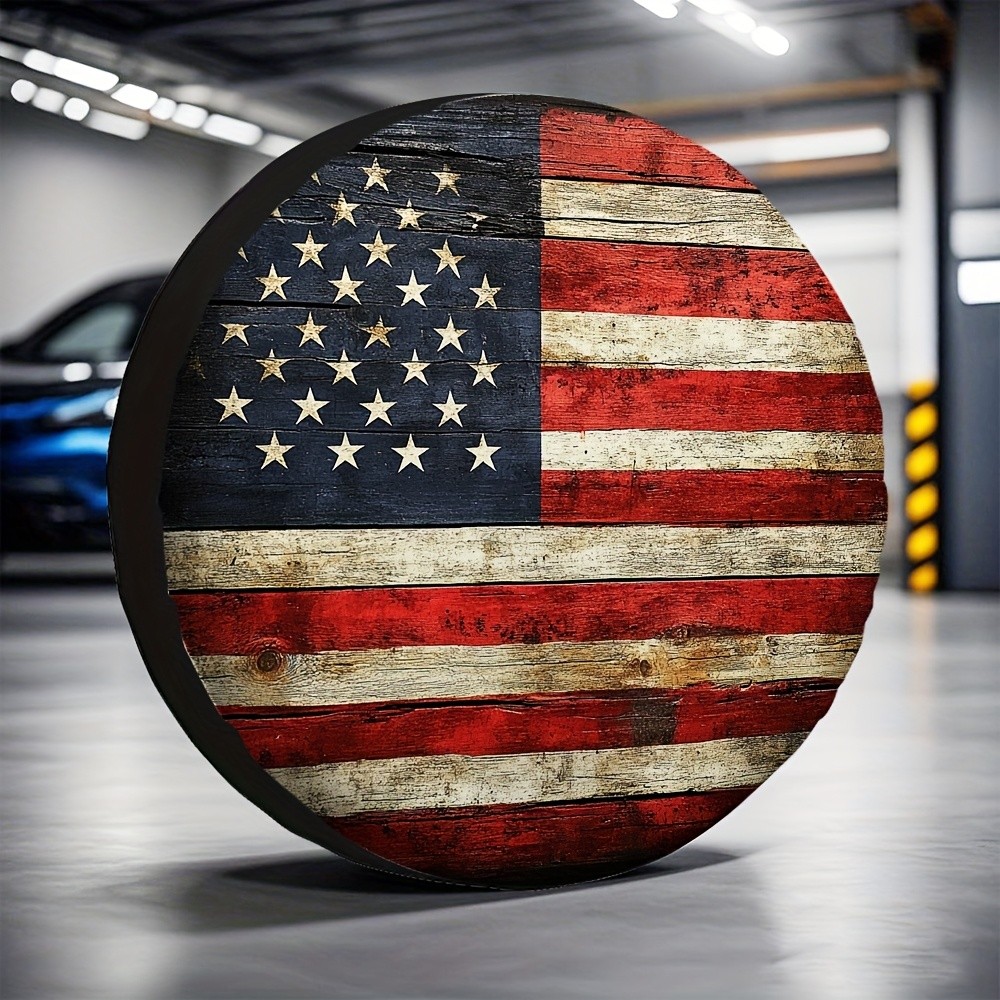 Rustic American Flag Tire Cove - огляд і ціна Outdoor Adventure Jeep