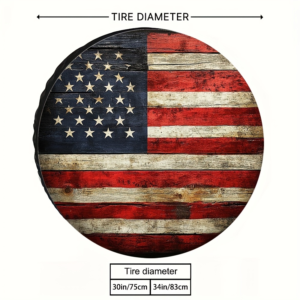 Rustic American Flag Tire Cove - огляд і ціна Outdoor Adventure Jeep