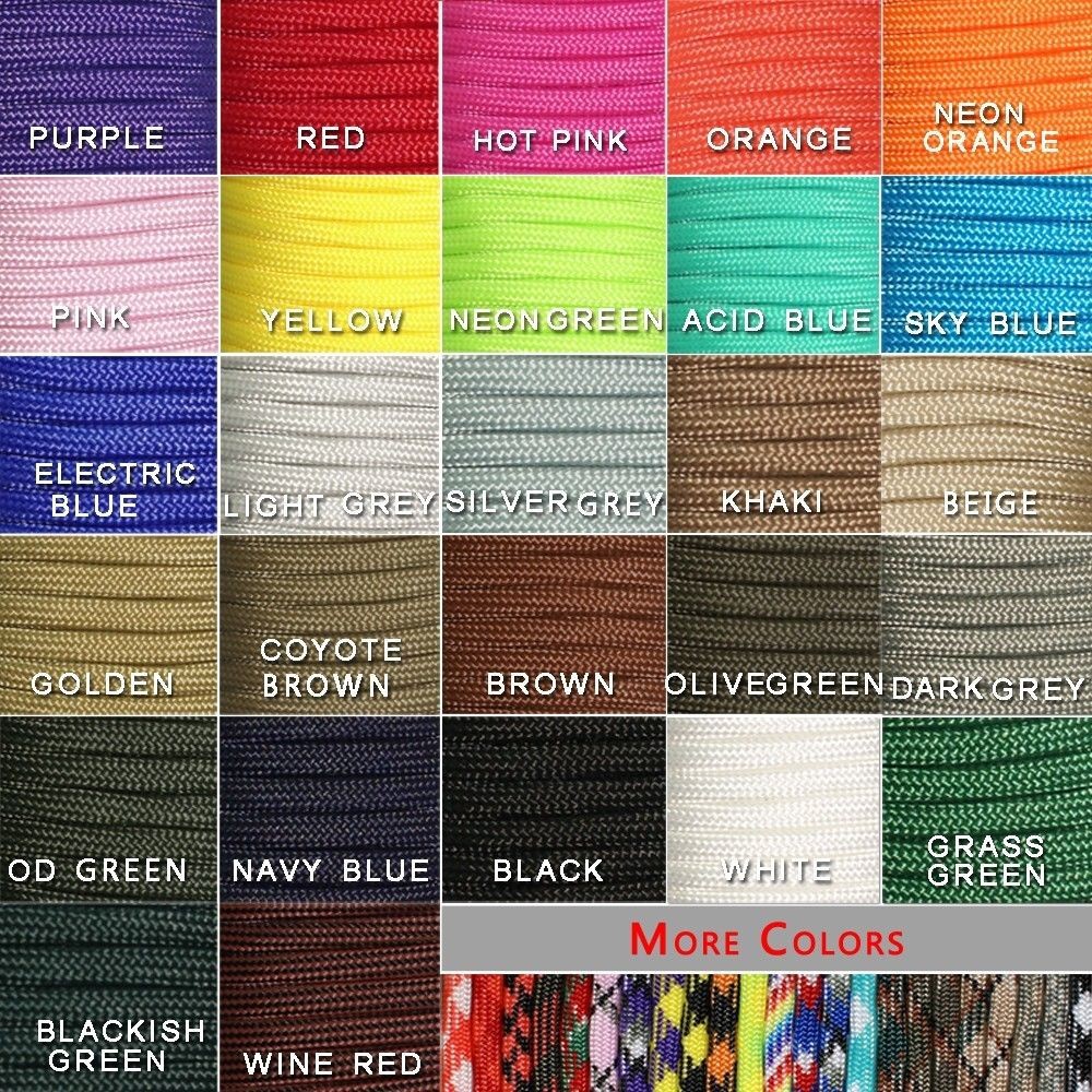 1pcs 550 Paracord Parachute Co - огляд і ціна Paracord 550 Feet
