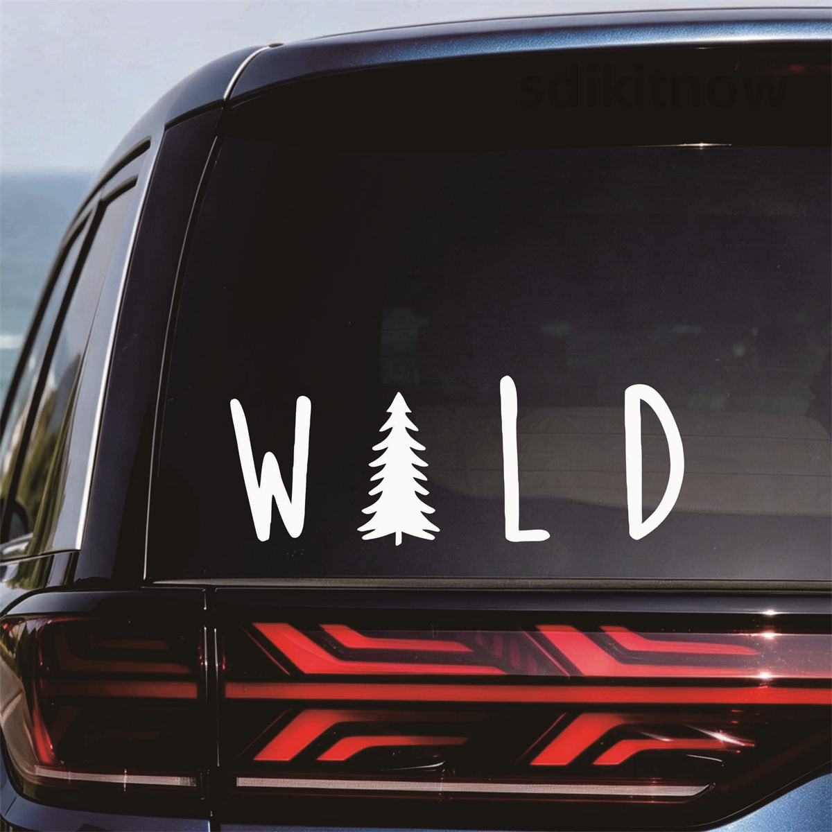 Wild Pine Tree Vinyl Car Stick - огляд і ціна Outdoor Adventure Jeep