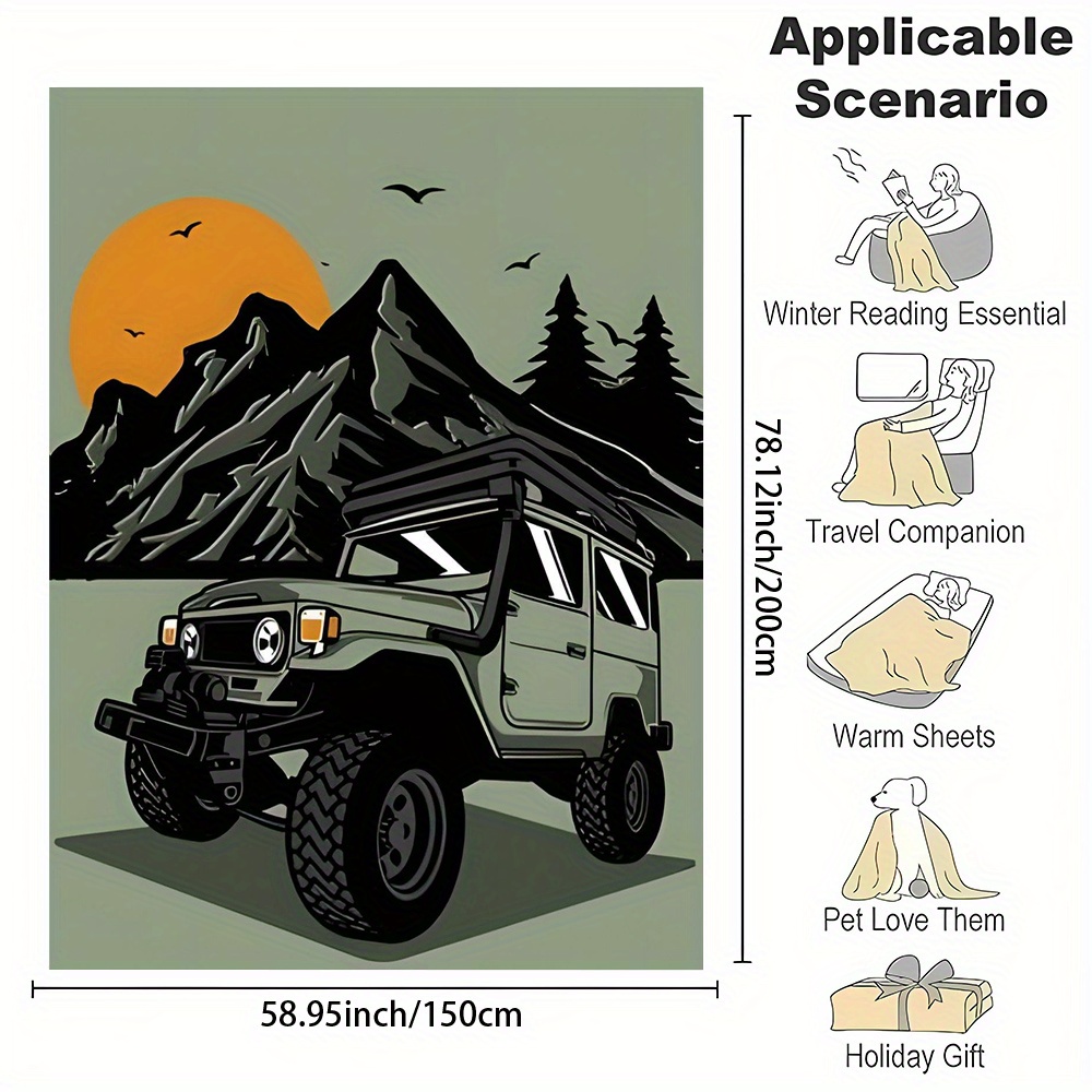 Cozy Camping Jeep Illustration - огляд і ціна Outdoor Adventure Jeep